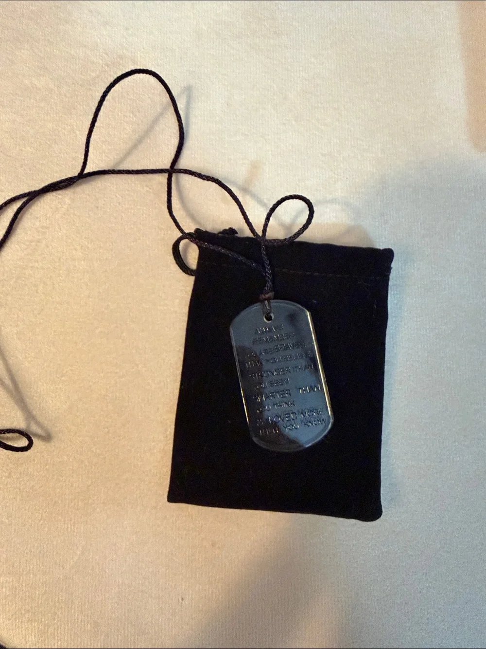 Amazon Clear Inspirational Acrylic Tag with Black Cord
